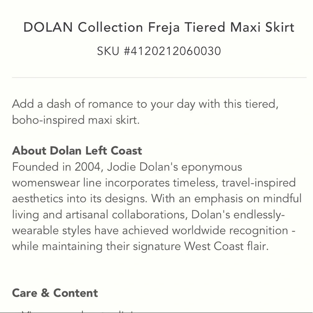 Anthropologie DOLAN Freja Tiered Maxi Skirt - Picture 5 of 5